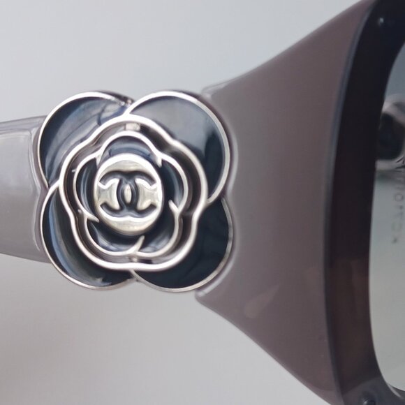 CHANEL Black and Gray Sunglasses - Picture 5 of 14